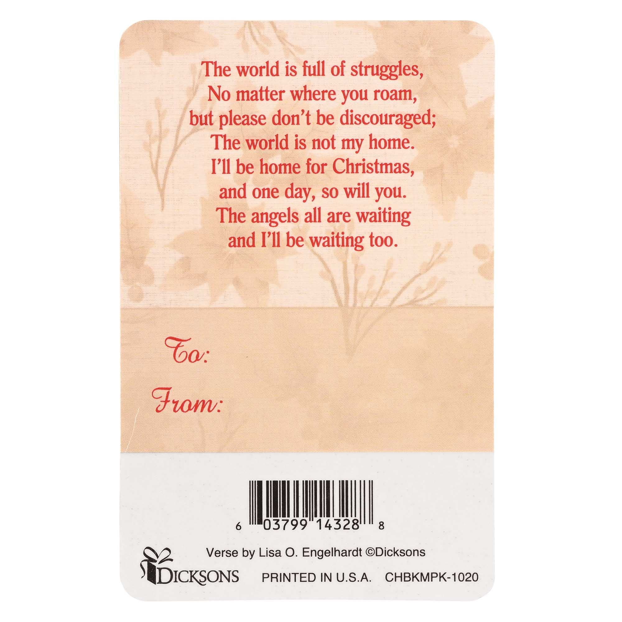 Dicksons Home for Christmas Heaven 4 Inch Paper Keepsake Bookmark Pocketcard Pack of 12
