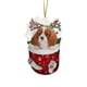 thumbnail image 2 of Uuiauoio Dog Christmas Tree Ornaments with Festive Hats for Holiday Decor, Durable Plastic Hanging Decorations for Home and Car, 2 of 2