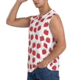 thumbnail image 3 of Haiem Men's Cartoon Strawberry Print Tank Tops Summer Sleeveless Cut Off Workout T-Shirts Fitness Vest Athletic Undershirts-3X-Large, 3 of 8