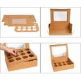 thumbnail image 4 of Cajas de 12 unidades, paquete de 10 recipientes para magdalenas, portador de magdalenas con ventana e insertos, soportes de transporte para magdalenas, galletas y postres (Marrón), 4 of 4