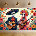 thumbnail image 5 of Skeleton Decoration Day of the Dead Fiesta Flowers Indoor Celebration for Party Event Decor Art Festival, 5 of 9