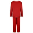 thumbnail image 6 of Fmbrln Womens Solid Color Pajama Sets Lounge Sets Long Sleeve Tops and Pants Soft Comfy Sleepwear with Pockets Red XL, 6 of 8