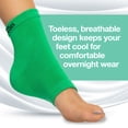 thumbnail image 4 of ZenToes Moisturizing Heel Socks 2 Pairs Gel Lined Toeless Spa Socks to Heal and Treat Dry, Cracked Heels While You Sleep (Cotton, Green), 4 of 9