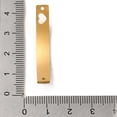 thumbnail image 3 of Ion Plating(IP) 304 Stainless Steel Connector Charms Curved Rectangle Links with Hollow Heart Real 18K Gold Plated 38.5x6x1.5mm Hole: 1.4mm, 3 of 3