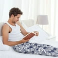thumbnail image 5 of Rateoe Blue Fish1 Pattern Men’s Ultra-Soft Comfy Pajama Lounge Pants Sleepwear,Comfortable Lounge Wear,lightweight Pajamas, Casual Home Wear-Large, 5 of 6