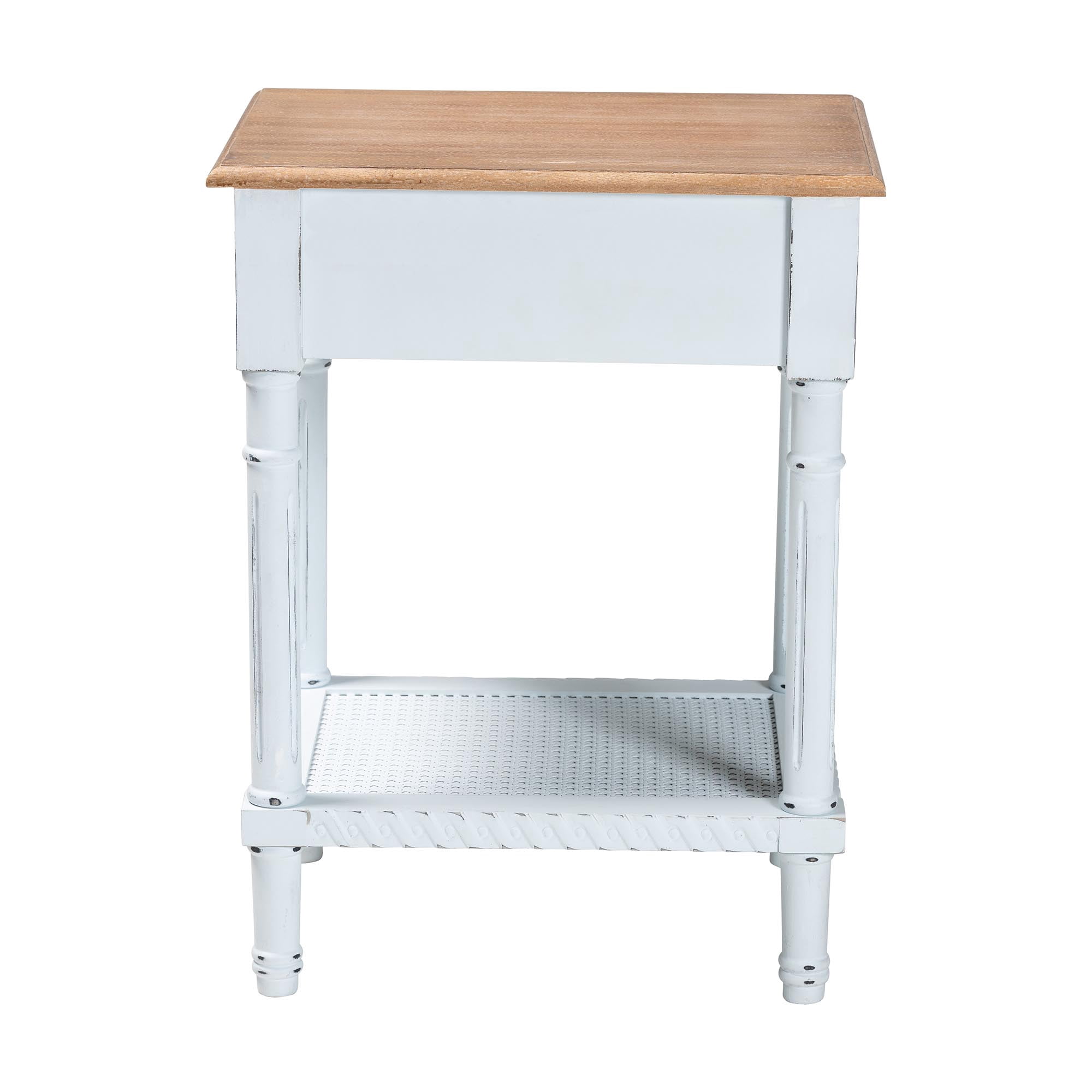 Baxton Studio Legrand French Provincial End Table, 1-Drawer, White