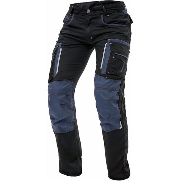 Men’s Heavy Duty Work Pants – Cordura Reinforced Knees, Multi‑Pocket Utility Cargo Trousers for Construction & Safety