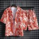 thumbnail image 3 of Conjuntos de camisas para hombre, conjuntos de playa blancos, conjunto de 2 piezas, conjunto coreano de dos camisetas, pantalones cortos, trajes para hombre, elegantes, 5xl, elásticos, sueltos, fresco, 3 of 5