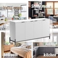 thumbnail image 5 of Boyel Living 4 Doors Accent Cabinet, Modern White Sideboard Buffet, Storage Cabinet for Living Room, Entryway, 5 of 6