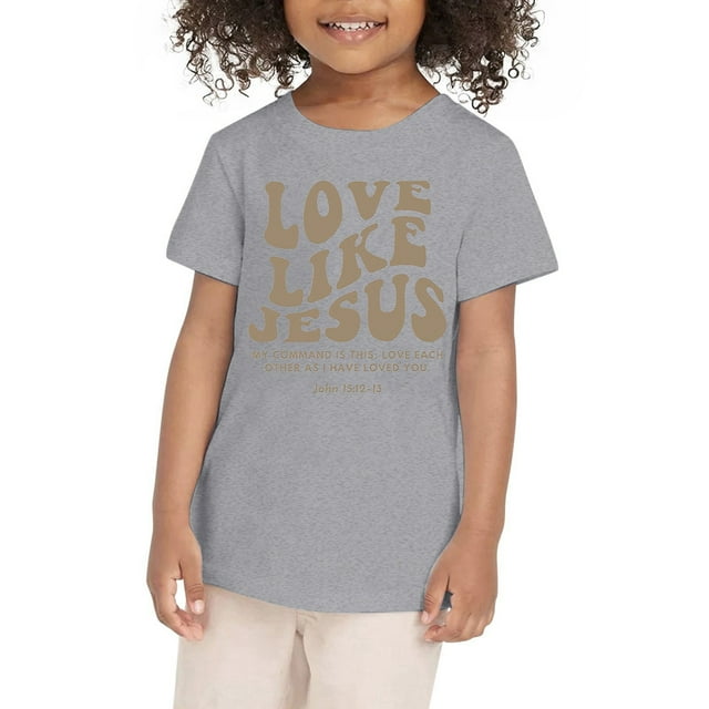 LUOGENLI T-Shirt pour Filles T-Shirt Graphique pour Filles T-Shirt Col Rond Manches Courtes T-Shirts Été Mignons Hauts Tendance T-Shirts pour Filles Tendance Été Gris 9-10 Ans