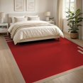 thumbnail image 3 of ODIKA 8'x10' Washable Area Rug Red Beige Minimalist Geometric Design Elegant Rectangular Layout with Modern Stripes for Dining Room, Large Office, Lounge, Non-Slip Chair-Friendly Mat, 3 of 7