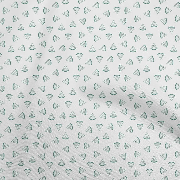oneOone Cotton Silk White Fabric Watermelon Dress Material Fabric Print Fabric By The Yard 42 Inch Wide