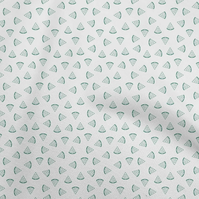 oneOone Viscose Chiffon White Fabric Watermelon Craft Projects Decor Fabric Printed By The Yard 42 Inch Wide