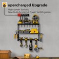 thumbnail image 2 of Power Tool Organizer Min Fast Assembly Slots Layer Heavy Duty Metal & Max lb load Cordless Power Dill Holder in Garage/Workshop/Pegboard/Shed, 2 of 9