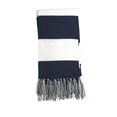 thumbnail image 2 of Sport Tek Adult Unisex Regular Spectator Scarf Tr Navy/White One Size Fits All, 2 of 2