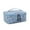 blue, variant on Large Retro Nylon Simple Fashion Lattice Waterproof Cosmetic Bag Storage Bag Travel Toiletry Bag Makeup Case SILVER