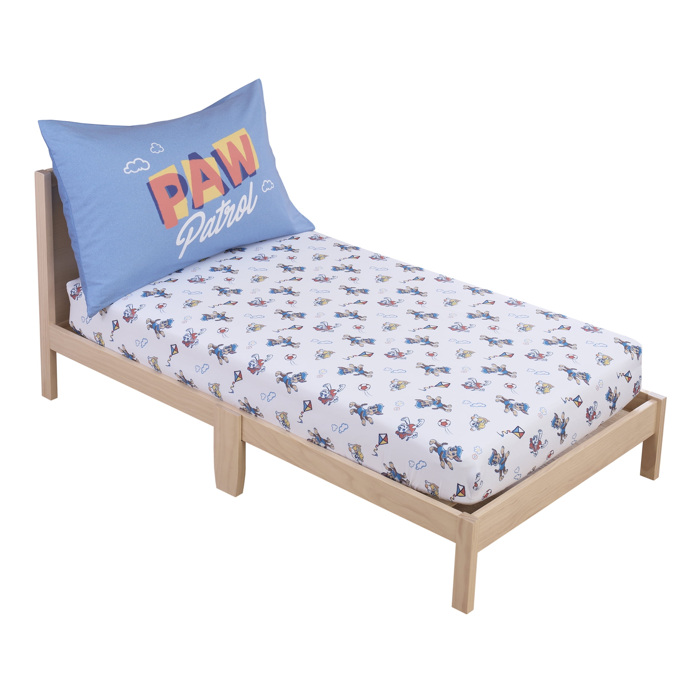 Paw Patrol 2-Piece Toddler Sheet Set, One Fitted Sheet, One Standard Pillowcase