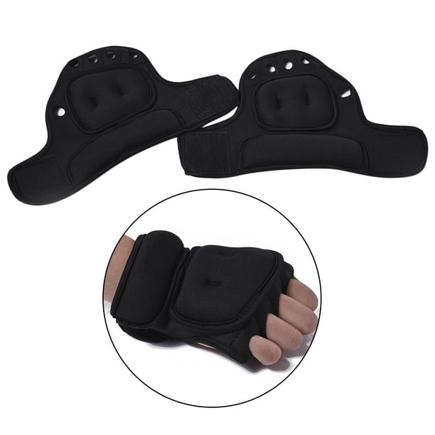 Guantes de gimnasia, guantes pesados de entrenamiento de fuerza con muñequera, boxeo de levantamiento de pesas, guantes deportivos transpirables, Negro DYNWAVEMX Guantes con peso