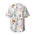 thumbnail image 2 of Vsdgher Fall Rabbit Print Men's Wrinkle Free Untucked Cuban Shirt Business Casual Button Down Shirts Short Sleeve Shirt, 2 of 7