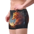 thumbnail image 2 of Uemuo Red And Gray Flame Fox Pattern Men's Boxer Briefs,Trunk Anti-Chafing,Comfortable, Durable, and Stylish Underwear-, 2 of 9