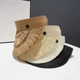 thumbnail image 4 of Foldable Sun Visors for Women, Brim Tassel Decor Adjustable Buckle Sun Hat Fashion Girls Sunshade Straw Hat, 4 of 8