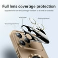 thumbnail image 4 of Nalacover for iPhone 16 Pro Case with Magnetic Invisible Kickstand Compatible with MagSafe,for Women Men Logo View Window Large Viewport Design Hard PC Camera Lens Protector Phone Case,Desertgold, 4 of 6