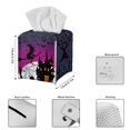thumbnail image 6 of POLERO Leather Tissue Box Cover Square 5.1x5.1x5.5'' Waterproof Tissue Box Holder with Metal Button for Car, Bathroom, Kitchen,Home Decor (Halloween Witch Castle), 6 of 7