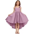 thumbnail image 7 of Girls Princess Party Dress with Shoulder Rose, Sleeveless Flower Girl Gown for Wedding Birthday Pageant, Elegant Tulle Net Skirt for Special Occasions, Age 2-12 Years Purple 160, 7 of 7