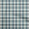 thumbnail image 1 of oneOone Viscose Chiffon Aqua Blue Fabric Check Dress Material Fabric Print Fabric By The Yard 42 Inch Wide, 1 of 4