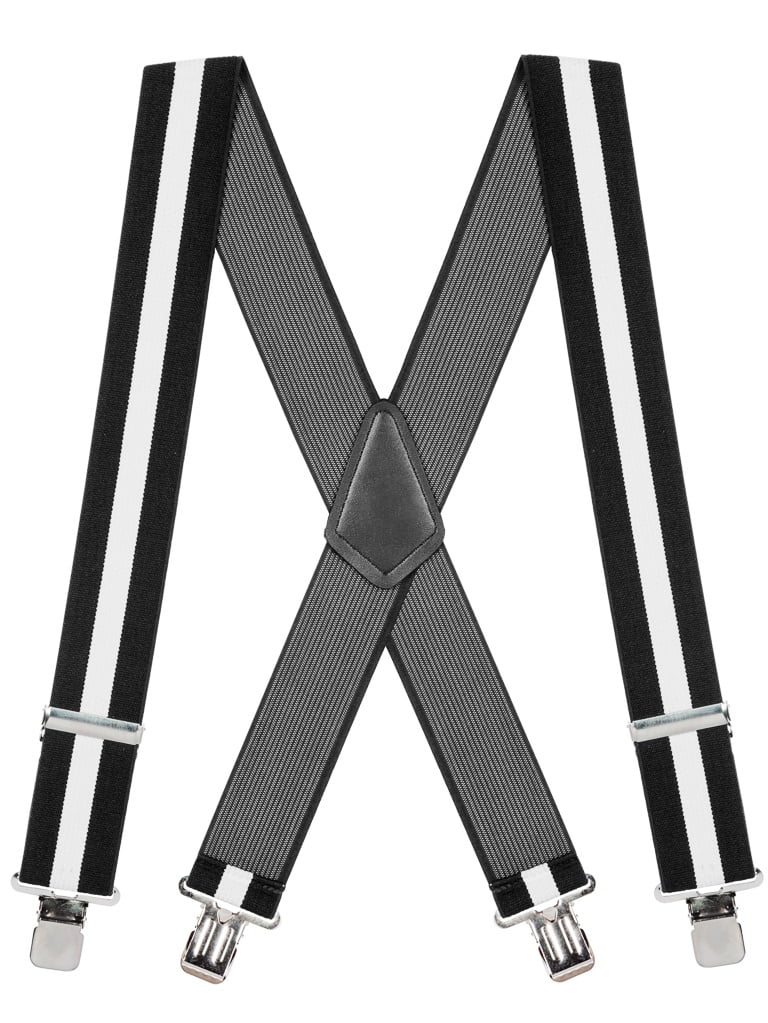 SuspenderStore - Striped Construction Clip Suspenders - 2 Inch Wide ...
