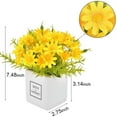 thumbnail image 3 of Tkrady Artificial Flowers Daisy Flower With Vase Silky Daisies Bouquet Bonsai For Home Wedding Decoration Table Centerpieces Arrangement Windowsill Decor, 3 of 6