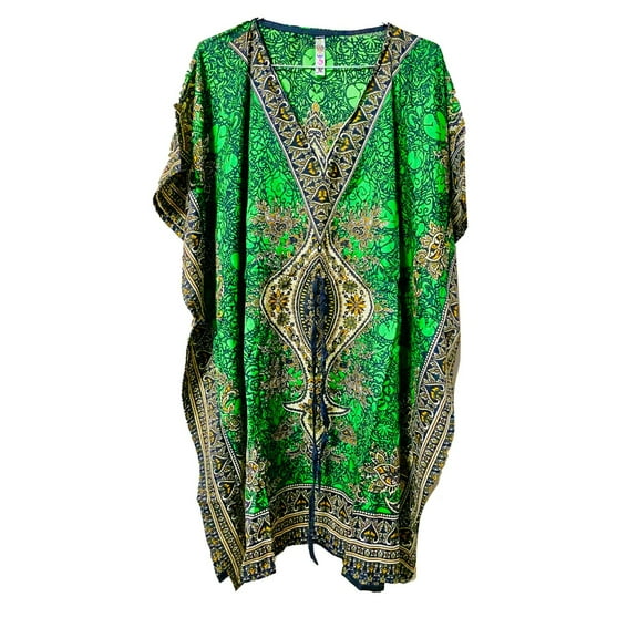 Pack of 2 Kaftan-dress-Hippy-Boho-Maxi-One-Size-Women-india-Tunic-Dress-Night-Gown