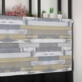 thumbnail image 6 of Yellow Gray Valances for Windows Farmhouse Kitchen Curtains Valances Rod Pocket Valance Curtains for Kitchen Windows Rustic Vintage Shabby Mottled Wood Grain Window Valances for Bathroom 42"x18", 6 of 6