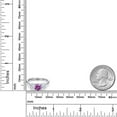 thumbnail image 6 of Gem Stone King 925 Sterling Silver Fancy Purple Zirconia and White Zirconia Engagement Ring for Women | 2.34 Cttw | Round 6MM | Gemstone Birthstone | Size 6, 6 of 6