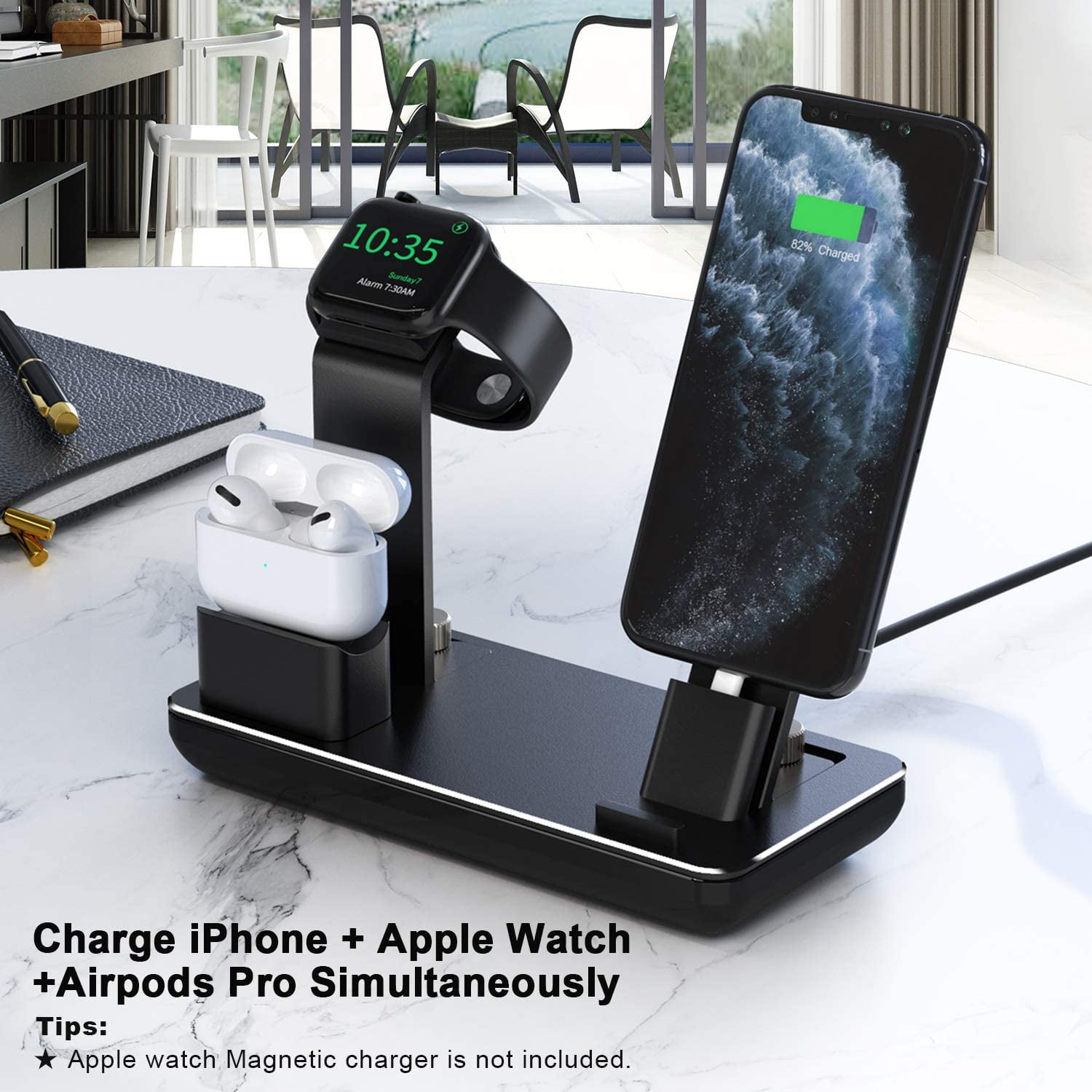 Charging Station for Apple Watch iPhone \u0026 Airpods, Charger Stand for iWatch  Series 5/4/3/2/1, AirPods and iPhone 11/11 Pro/11 Pro Max/Xs/X  Max/XR/X/8/8Plus/7/7 Plus /6S /6S Plus, Upgraded | Walmart Canada