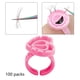 thumbnail image 5 of 100 anillos de pegamento desechables con forma de corazón para pestañas, paleta de suministros para decoración de uñas Rosa, 5 of 9