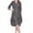 Gray Dress for Women, variant on Women's Plus Size Chiffon Dress Sets Floral Lace Splicing Elegant Casual Playwear Long Sleeve Spring Scoop Neck Trendy Girls Black L