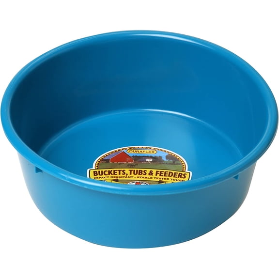 Little Giant 5 Quart Heavy Duty Plastic Teal Utility Pan For Livestock Feeding