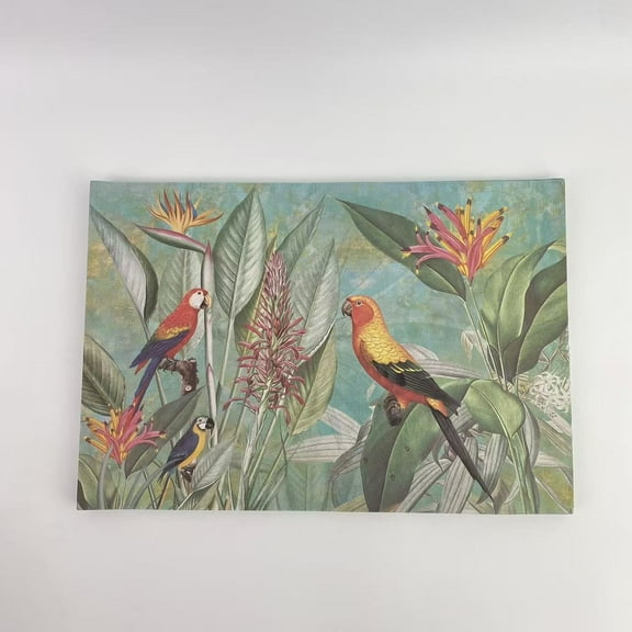 parrarti Dinner mats of card,Tropical Paper Place Mats - 11 x 17 Inch Disposable Placemat Tropical Monstera Decorative Paper Table Mats for Dinner Table Setting Party Supplies