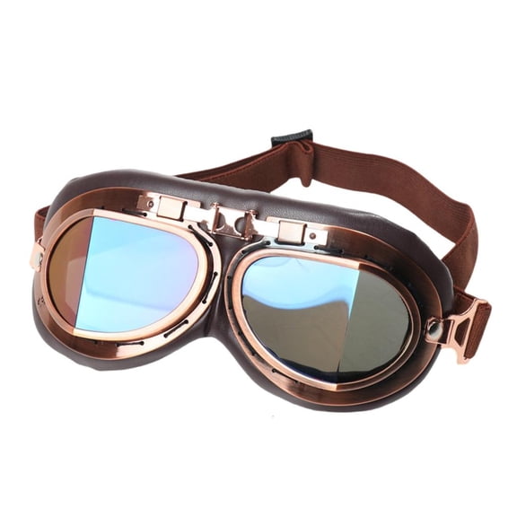 Fashion Motorcycle Goggles Pilot Glasses With High Strength PC Lens For Outdoor Sport Cycling Skiing And Mountaineering