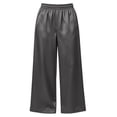 thumbnail image 7 of Maplenight Womens Satin Lounge Pants Wide Leg High Waist Sleep Pants Vacation Casual Trousers with Pockets, 7 of 7