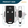 thumbnail image 3 of AKS KEYS Keyless Remote Fob for Chevrolet 2015 - 2021 4B - M3N32337100, 3 of 6