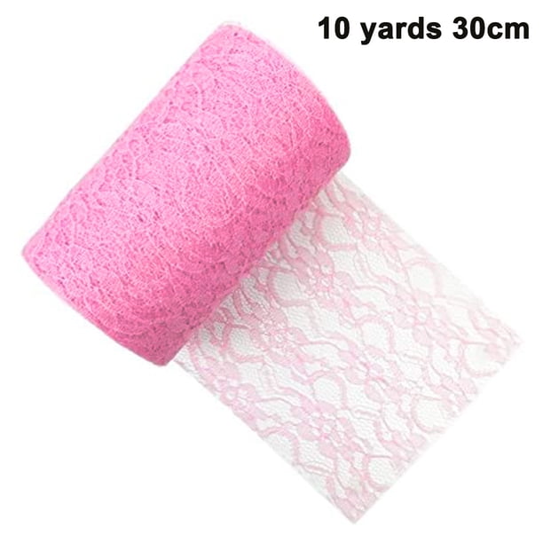 Autorización:Rollos de tul de tela de red de cinta Vintage de 30cm x 10 yardas para encaje camino de mesa silla faja DIY boda fiesta nupcial ducha decoraciones Adepaton 2034579-1