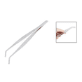 thumbnail image 2 of 4pcs 20cm Angled Slanted Tip Metal Curved Tweezer Silver Tone, 2 of 2