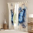 thumbnail image 4 of Feelyou Romantic Butterfly Animal Black Out Curtains, Western Old Fashion Curtains Pack of 2 (42x63 Each), Vintage Watercolor Artwork Bedroom Curtains, Living Room Curtains Decor, 4 of 7
