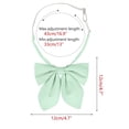 thumbnail image 2 of INSPIRAR CHIC Corbatas de moño preatadas ajustables de color sólido brillante para mujeres en verde menta, talla única, 2 of 5