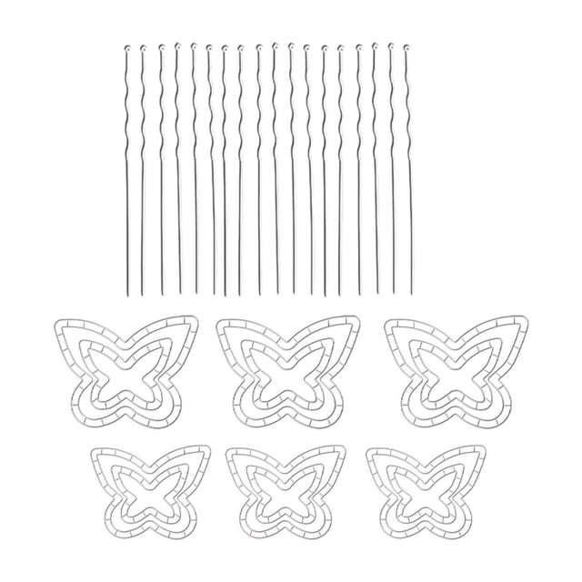 Forma de fabricación de coronas florales, marco de corona de flores, accesorios de cumpleaños, decoración del hogar, arreglo Floral de jardín, forma 6x mariposa