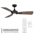 thumbnail image 2 of Mykonos Indoor and Outdoor 3-Blade Smart Ceiling Fan 52in Oil Rubbed Bronze Barn Wood with 3000K LED Light Kit and Remote Control, 2 of 6