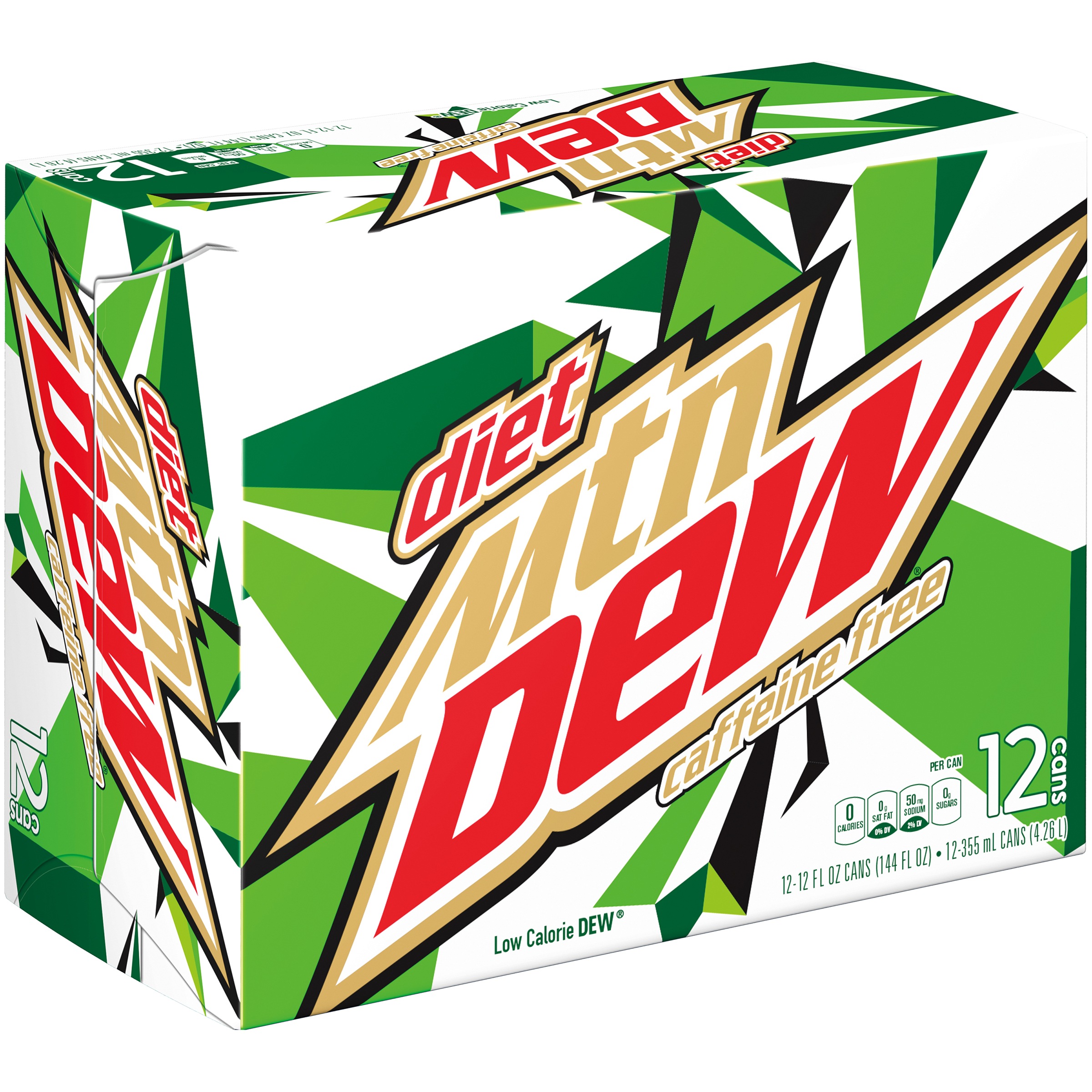 Diet Mountain Dew Caffeine Free Soda 12 12 Fl Oz Cans Walmart Com Walmart Com