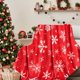 thumbnail image 5 of Snowflake Christmas Blanket Print Soft Warm Nap Blanket Suitable For Sofa Bed Camping Festival, 5 of 6